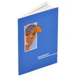 Блокнот 40 л 120х170 мм клетка дизайнерский блок скоба "Аниме голубое"/10/80