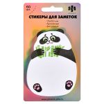 Блок самоклеящийся (стикеры) 73*100мм 60л Панда, фигурный " Феникс "