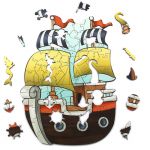 Деревянный пазл Woodlandtoys "Кораблик", деревянная коробка 147101