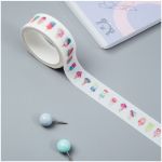 Клейкая лента декоративная MESHU "Ice cream", 1,5см*3м MS_36877