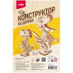 Конструктор деревянный Lori "Динозавр", c двигающимися элементами Фн-033