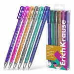 Набор гелевых ручек 6 цветов 1,0 мм ErichKrause G-Cube Stick Glitter/24