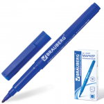 Маркер перманентный Brauberg, синий 1мм