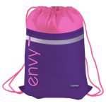 Мешок для обуви 1 отделение Berlingo "Envy", 360*470мм, светоотражающая лента, карман на молнии, роз