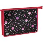 Папка для тетрадей 1 отделение, А4, ArtSpace "Moonlight", ламинированный картон, фольга, на молнии П