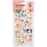 Наклейки эпоксидные MESHU "Rainbow unicorns", 22*10см MS_36640