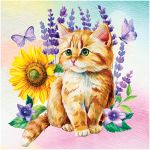 Пазл  64 эл. ТРИ СОВЫ "Котенок в цветах"