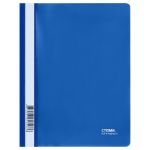 Папка-скоросшиватель пластик. СТАММ, А5, 180мкм, синяя с прозр. верхом ММ-31308