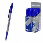 Ручка шариковая синяя 0,7 мм ErichKrause Slender Stick Grey Super Glide Technology