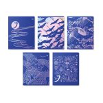 Тетрадь  48 л. А5 клетка скоба "Синий цвет" суперэконом (ассорти)