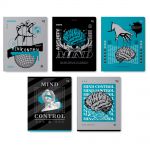 Тетрадь 48 л А5 клетка скоба "Mind control" эконом (ассорти)/5/60