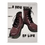 Тетрадь 80 л А5 линия на кольцах "BOOTS. Коричневые ботинки"