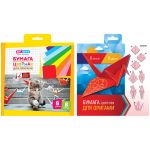 Цветная бумага 8л,8цв.для оригами 197*197мм СПЕЙС