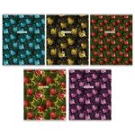 Тетрадь 96 л А5 клетка скоба "Гранат" (ассорти)