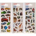 Набор наклеек для творчеcтва 7х17 см объмные многоразовые "Set 1" deVente