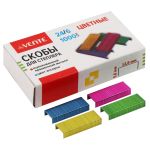 Скобы для степлера №24/6 (30 л), покрытие цветное, 1000 шт deVENTE 4141901