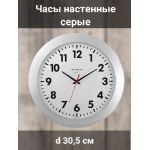Часы настенные Модель №05 d30,5 см серые