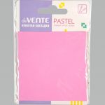 Блок с клеевым краем 76х76 мм пластиковый розовый 50 л deVENTE Pastel