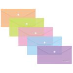 Папка-конверт на кнопке Berlingo "Starlight" С6, 180мкм, ассорти AKk_06101