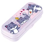 Пенал-футляр, 215*90*43 СТАММ "Котики", сиреневый ПН-31462