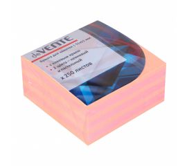 Бумага для заметок с клеевым краем deVente  неон (малиновый) 51х51 мм ,  2 цветов, 250 л