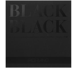 Альбом для эскизов и зарисовок 20л. 200*200мм на склейке "BlackBlack", 300г/м2, черная бумага