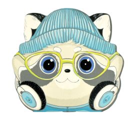 Блокнот 30 л 120х117 мм скоба "Модный енот"