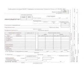 Авансовый отчет А5