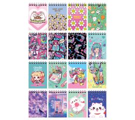 Блокнот А7 40л. на гребне BG "МИКС для девочек" Б7гр40 12757