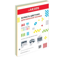 Бумага А4 deVente, 80 г/м2, 100 листов, ассорти пастель