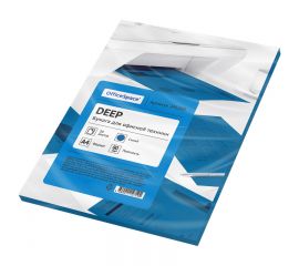 Бумага цветная OfficeSpace deep А4, 80г/м2, 50л. (синий) 245200
