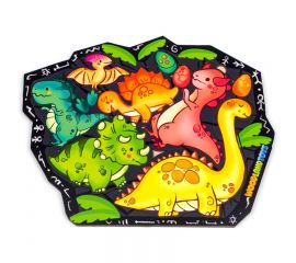 Деревянный пазл Woodlandtoys "Динозавры"