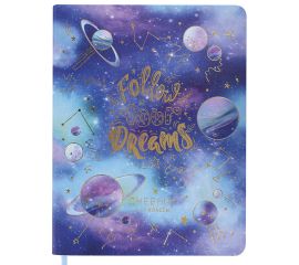 Дневник 1-11 класс 48 л., кожзам (гибкая), печать, фольга, BRAUBERG, "Space", 106174