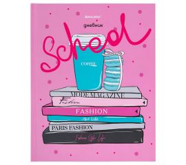 Дневник 5-11 класс 48 л., твердый, BRAUBERG, выборочный лак, с подсказом, "Fashion", 106414