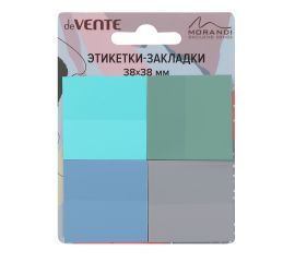 Закладки пластиковые 38х38 мм 4 цвета по 20 л deVENTE Marandi/24