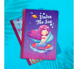 Записная книжка А5, 36л., "Русалки", тонированный блок, ассорти