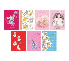 Ежедневник девочки А6 64л. 7БЦ с поролоном, тиснение фольгой