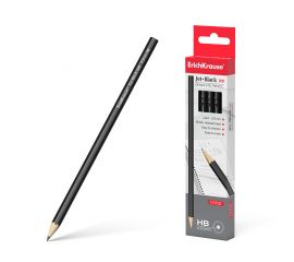 Карандаш простой с ластиком HB ErichKrause Jet Black/42