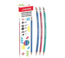 Карандаш простой с ластиком HB deVENTE пластиковый