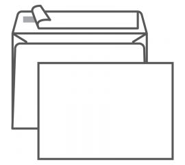 Конверт 114х162 мм, белый, с силиконовой лентой