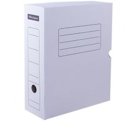 Короб архивный с клапаном OfficeSpace, микрогофрокартон, 150мм, белый, до 1400л. 219276