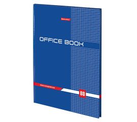 Книга канцелярская 80 л., клетка, твердая, глянцевая, блок офсет, А4 (215х295 мм), BRAUBERG, 130065