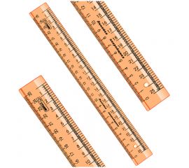 Линейка закройщика 25см Стамм "Neon Crystal", оранжевая ЛН62