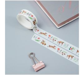 Клейкая лента декоративная MESHU "Cute deer", 1,5см*3м MS_36875