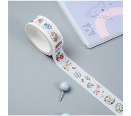 Клейкая лента декоративная MESHU "Cute toys", 1,5см*3м MS_36881