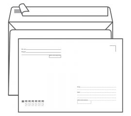 Конверт 229х324 "Кому-Куда", с силиконовой лентой