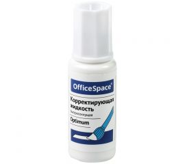 Корректирующая жидкость OfficeSpace "Optimum", 15мл, на химической основе, с кистью