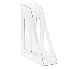 Лоток для бумаг вертикальный СТАММ "Актив", прозрачный, ширина 70мм ЛТВ-31099