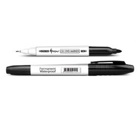 Маркер для CD/DVD FORPUS, двусторонний, 0,5-1,2мм, ЧЕРНЫЙ