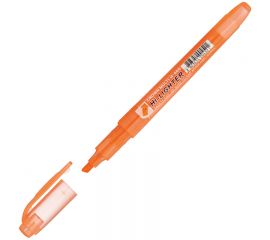 Маркер-выделитель CROWN, оранжевый,1-4мм